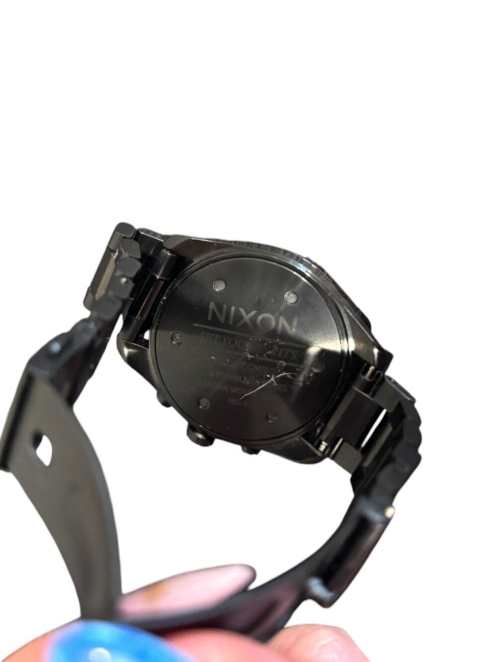Nixon Bullet Chrono Watch Black Stainless Steel Multi Dial Chronograph - Picture 2 of 2